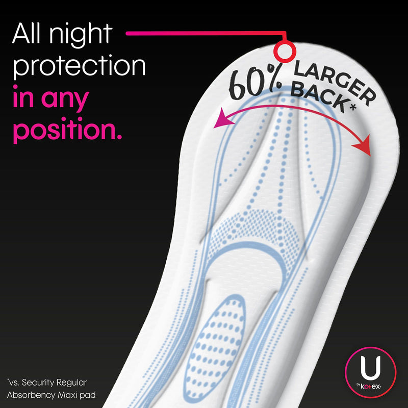 KC U by Kotex® Maxi Overnight Pad, 1 Pack (Feminine Protection) - Img 5