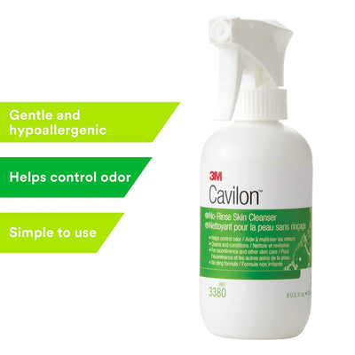 3M Cavilon Rinse-Free Body Wash, 8 Oz Pump Bottle, Floral Scent, 1 Each (Skin Care) - Img 2