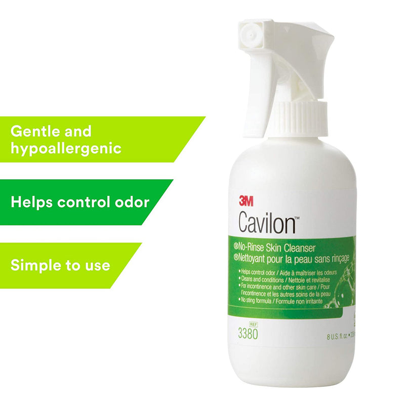 3M Cavilon Rinse-Free Body Wash, 8 Oz Pump Bottle, Floral Scent, 1 Case of 12 (Skin Care) - Img 2
