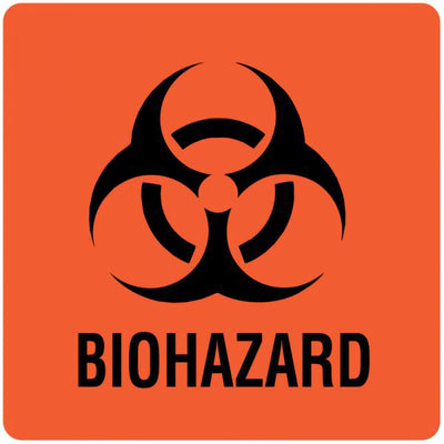 UAL™ Biohazard Pre-Printed Label, 3 x 3 Inch, 1 Pack (Labels) - Img 1