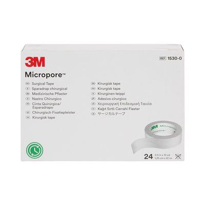 3M™ Micropore™ Paper Medical Tape, 1/2 Inch x 10 Yard, White, 1 Case of 240 (General Wound Care) - Img 2