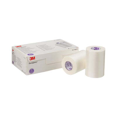 3M™ Durapore™ Silk-Like Cloth Medical Tape, 3 Inch x 10 Yard, White, 1 Case of 40 (General Wound Care) - Img 1