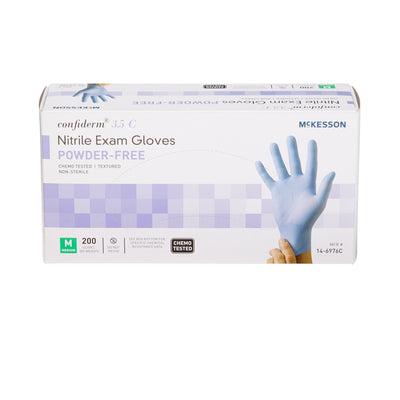 McKesson Confiderm® 3.5C Nitrile Exam Glove, Medium, Blue, 1 Box of 200 () - Img 3