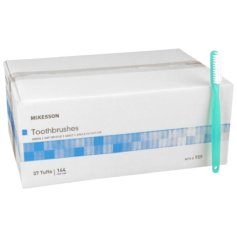 McKesson Soft Bristle Straight Toothbrush, 1 Box of 144 (Mouth Care) - Img 1