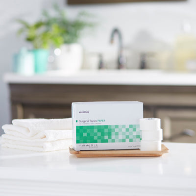 McKesson Paper Medical Tape, 1 Inch x 10 Yard, White, 1 Box of 12 (General Wound Care) - Img 10