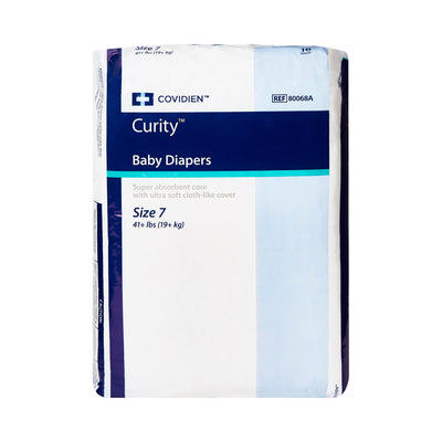 Curity Unisex Baby Diapers, Heavy Absorbency, Disposable, Size 7, 41+ LBS, 1 Case of 128 () - Img 2