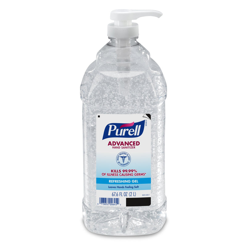 Purell Advanced Hand Sanitizer Gel, 70% Ethyl Alcohol, 2,000 mL Pump Bottle, 1 Each (Skin Care) - Img 1