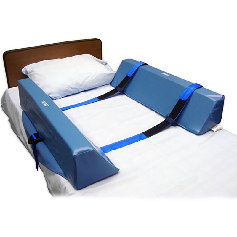 Skil-Care™ Double Bolster Roll-Control System, Foam, 34 in. L x 8 in. W x 7 in. H, Blue, 1 Pair (Elevators, Rolls and Wedges) - Img 1