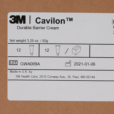 3M Cavilon Barrier Cream, 3.25 oz Tube, Unscented, Hypoallergenic, 1 Case of 12 (Skin Care) - Img 6