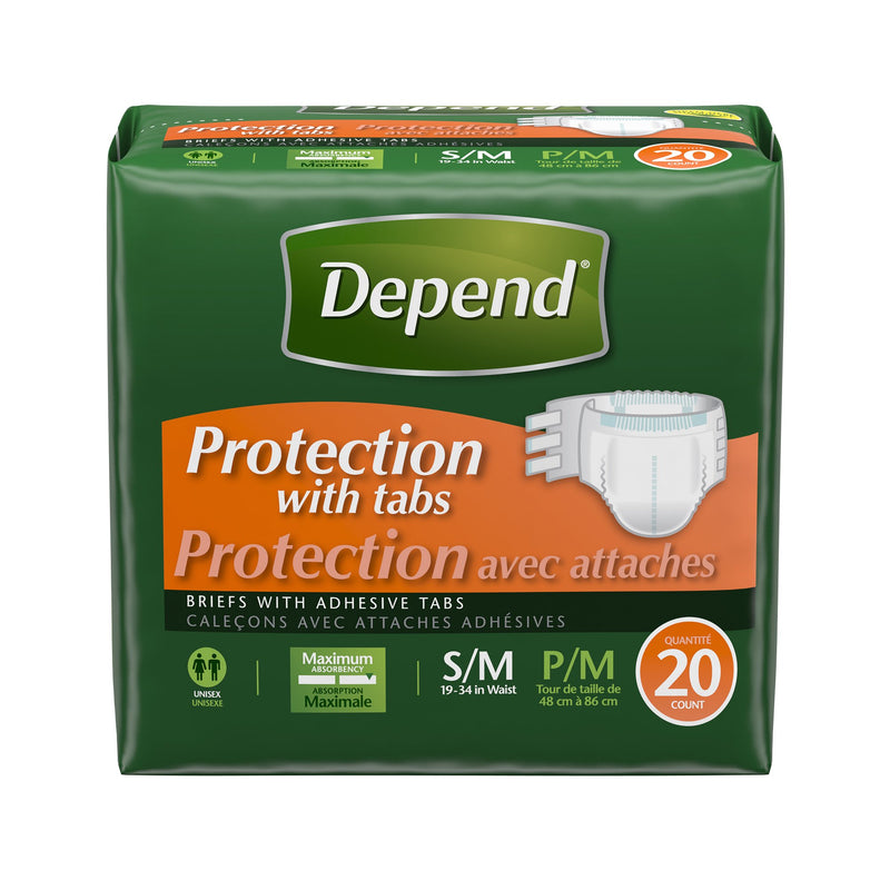 Depend® Maximum Incontinence Brief, Small / Medium, 1 Pack of 20 () - Img 1