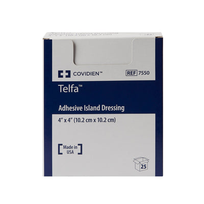 Telfa™ White Adhesive Dressing, 4 x 4 Inch, 1 Case of 200 (General Wound Care) - Img 2