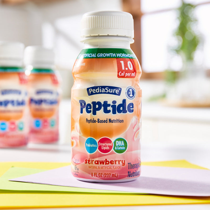 PediaSure® Peptide 1.0 Cal Strawberry Pediatric Oral Supplement, 8 oz. Bottle, 1 Case of 24 () - Img 8