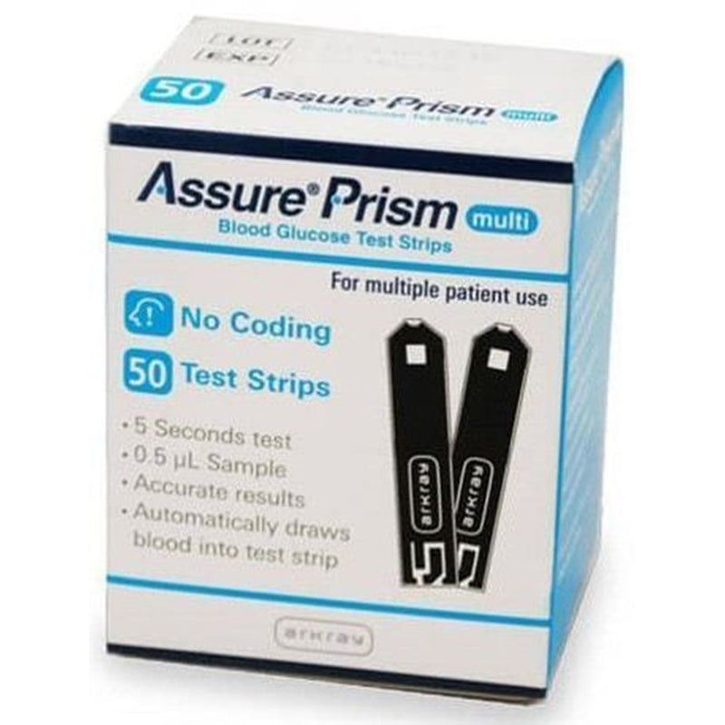 Assure Prism Multi Blood Glucose Test Strips, 1 Box of 50 (Diabetes Monitoring) - Img 2