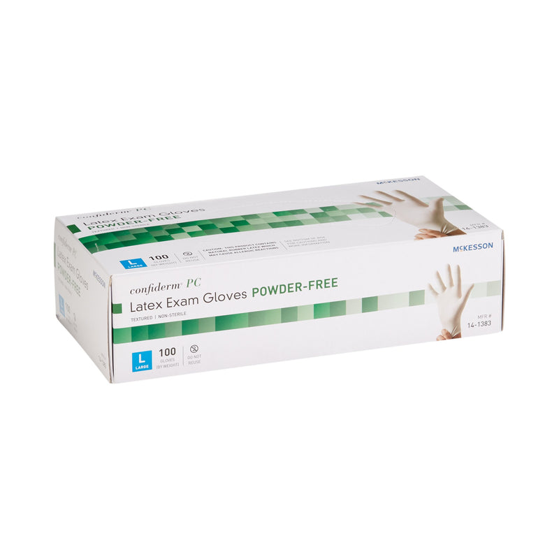 McKesson Confiderm® Latex Exam Glove, Large, Ivory, 1 Box of 100 () - Img 4