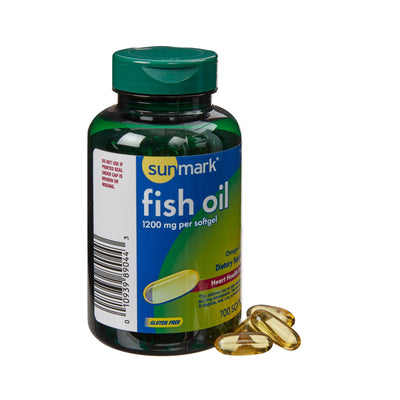 sunmark® 1200 mg Strength Fish Oil Omega-3 Supplement, 1 Bottle (Over the Counter) - Img 1