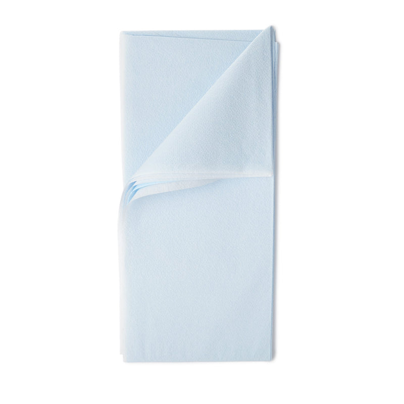 Graham Medical Blue / White Flat Stretcher Sheet, 40 x 90 Inch, 1 Case of 50 (Sheets) - Img 3