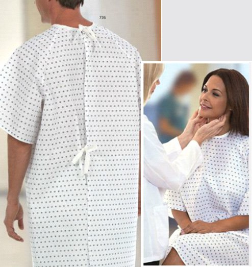 Fashion Seal Uniforms Patient Gown, Snowflake Print, 1 Each (Gowns) - Img 1