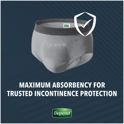 Depend® Real Fit® Maximum Absorbent Underwear, Small / Medium, 22 per Package, 1 Pack of 22 () - Img 8