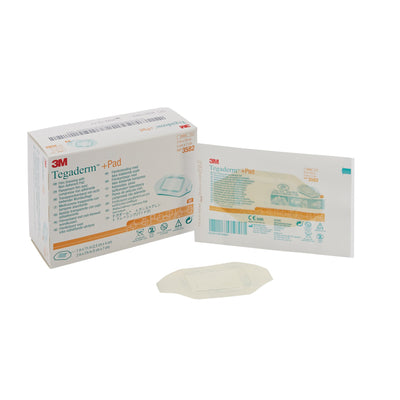 3M™ Tegaderm™ Film Dressing with Pad, 2 x 2-3/4 Inch, 1 Case of 200 () - Img 1