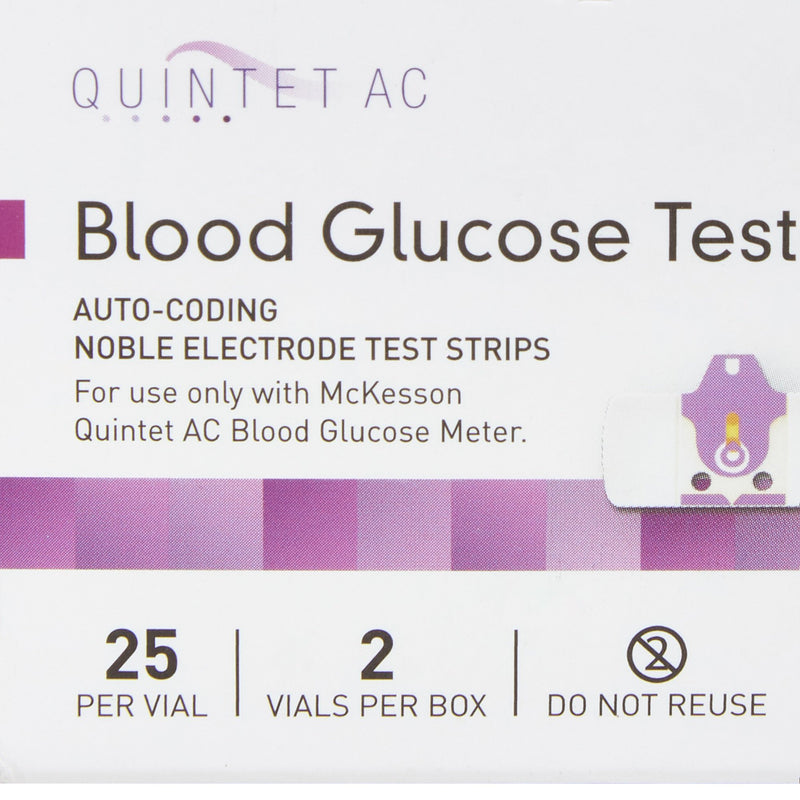 Quintet AC® Blood Glucose Test Strips, 1 Box (Diabetes Monitoring) - Img 8