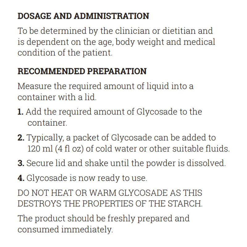 Glycosade® Starch Oral Supplement, 60-gram Packet, 1 Each (Nutritionals) - Img 2