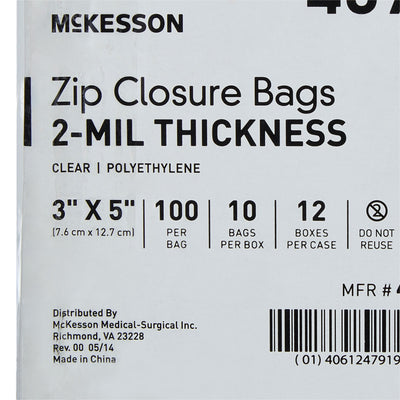 McKesson Zip Closure Bag, 3 x 5 in., 1 Box of 10 (Bags) - Img 7