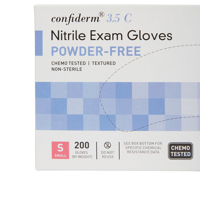 McKesson Confiderm® 3.5C Nitrile Exam Glove, Small, Blue, 1 Box of 200 () - Img 8