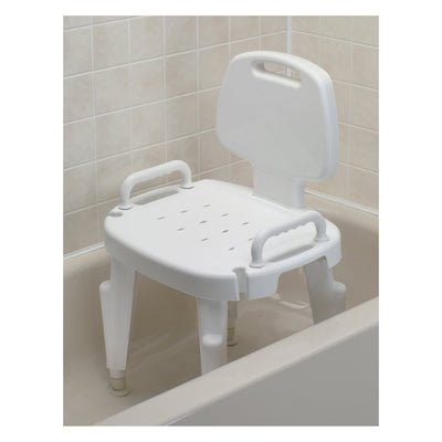 Maddak Adjustable Shower Seat with Arms and Back, 1 Each (Commode / Shower Chairs) - Img 2