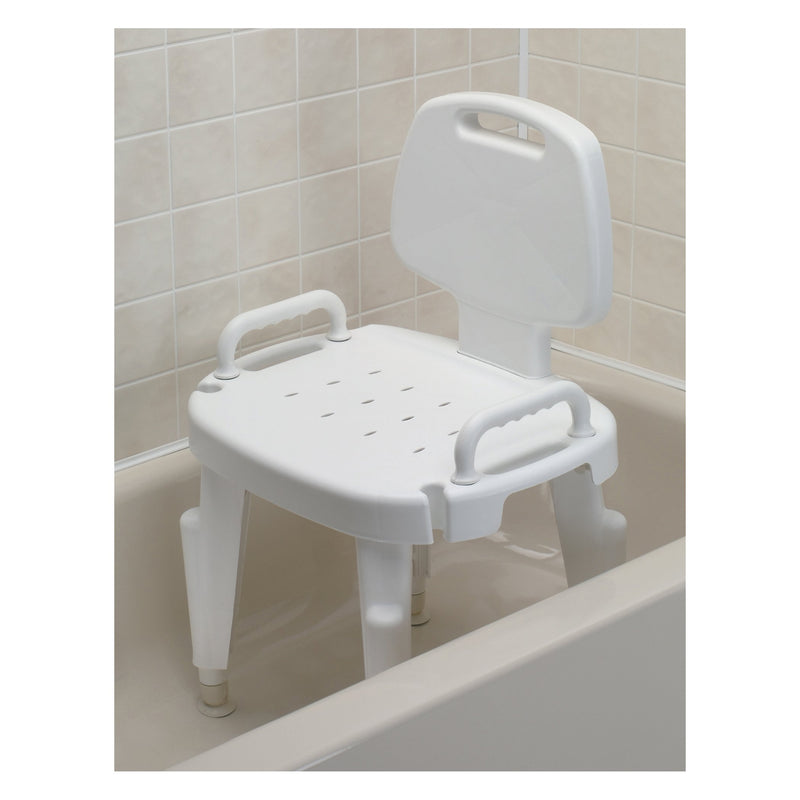 Maddak Adjustable Shower Seat with Arms and Back, 1 Each (Commode / Shower Chairs) - Img 2