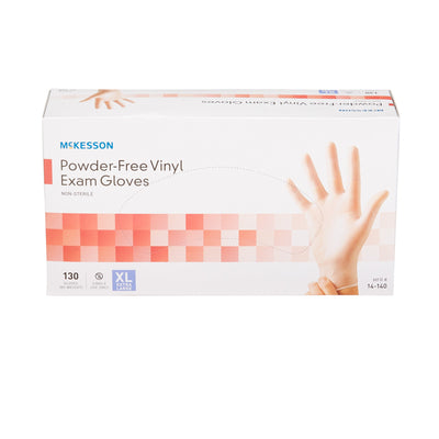 McKesson Vinyl Exam Glove, Extra Large, Clear, 1 Box of 130 () - Img 3