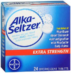 Alka-Seltzer® Extra Strength Anhydrous Citric Acid / Aspirin / Sodium Bicarbonate Pain Relief, 1 Box of 24 (Over the Counter) - Img 1