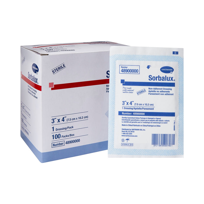 Sorbalux® Non-Adherent Dressing, 3 x 4 inch, 1 Case of 2400 (General Wound Care) - Img 1