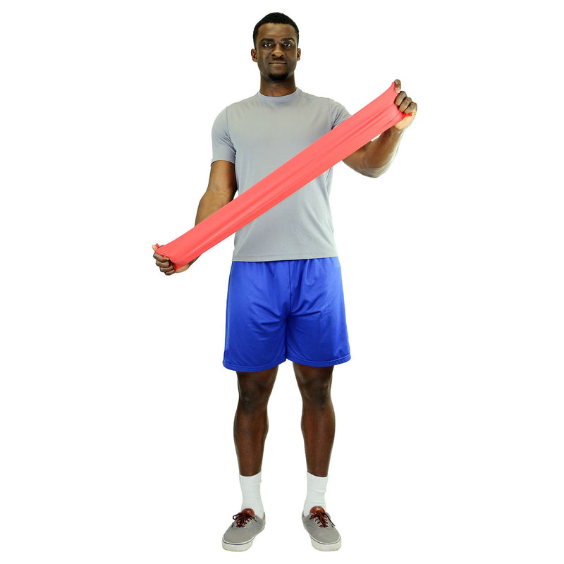 CanDo® Exercise Resistance Band, Red, 5 Inch x 6 Yard, Light Resistance, 1 Each (Exercise Equipment) - Img 2