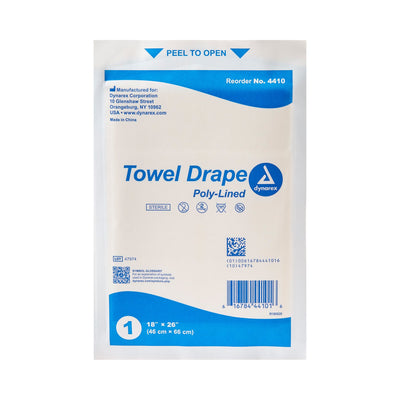 dynarex® Sterile Towel General Purpose Drape, 18 x 26 Inch, 1 Case of 300 (Procedure Drapes and Sheets) - Img 3