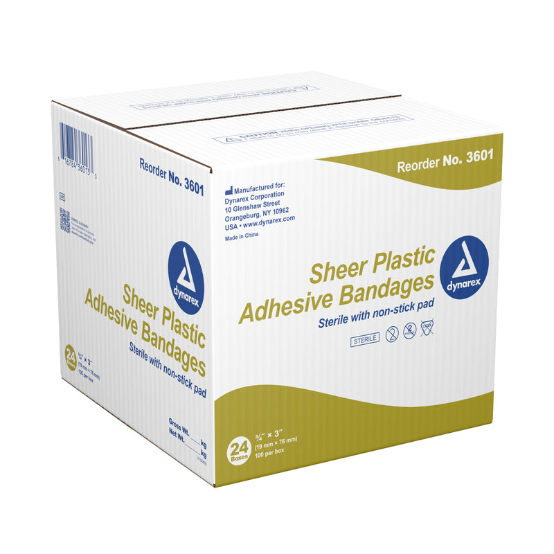 dynarex® Tan Sheer Adhesive Strip, ¾ x 3 Inch, 1 Box (General Wound Care) - Img 4