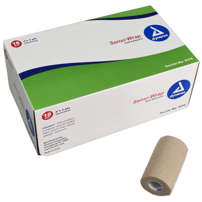 Sensi-Wrap Self-adherent Closure Cohesive Bandage, 4 Inch x 5 Yard, 1 Each (General Wound Care) - Img 1