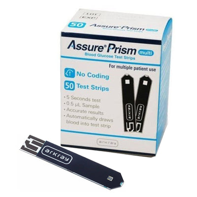 Assure Prism Multi Blood Glucose Test Strips, 1 Box of 50 (Diabetes Monitoring) - Img 1