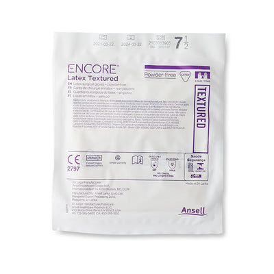 Encore® Latex Textured Surgical Glove, Size 7.5, Ivory, 1 Box of 50 () - Img 3