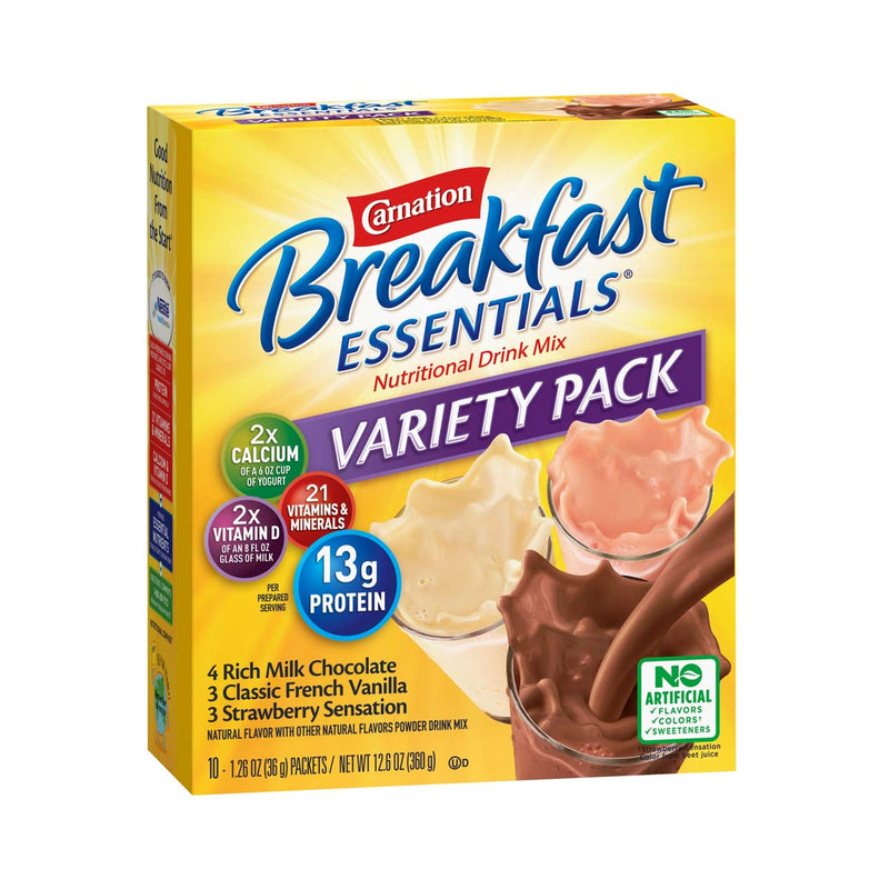 Carnation Breakfast Essentials® Variety Oral Supplement, 1.26 oz. Packet, 1 Case of 6 (Nutritionals) - Img 1