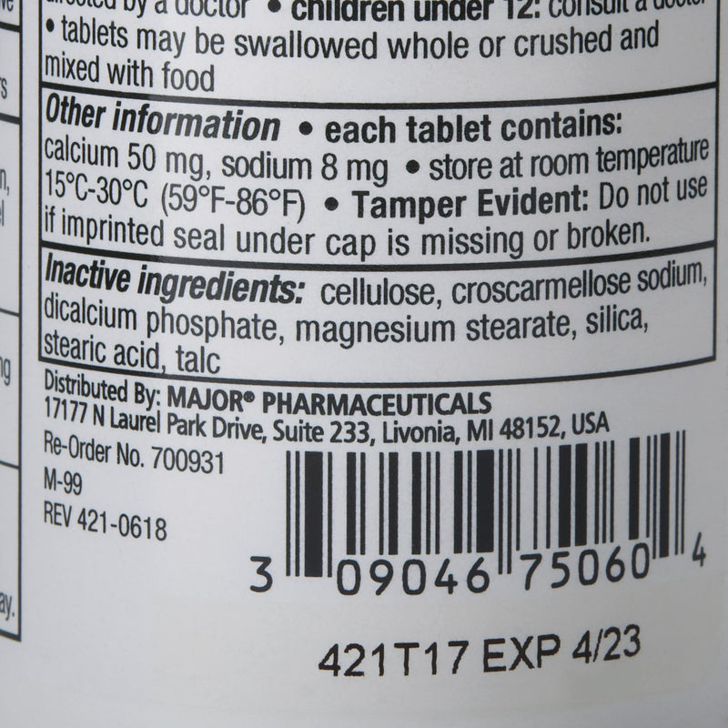 Major® Docusate Sodium Stool Softener, 1 Bottle of 100 (Over the Counter) - Img 4