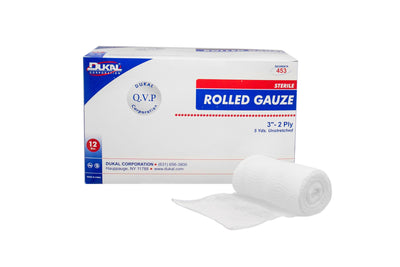 Dukal™ Sterile Fluff Bandage Roll, 3 Inch x 5 Yard, 1 Case of 96 (General Wound Care) - Img 1