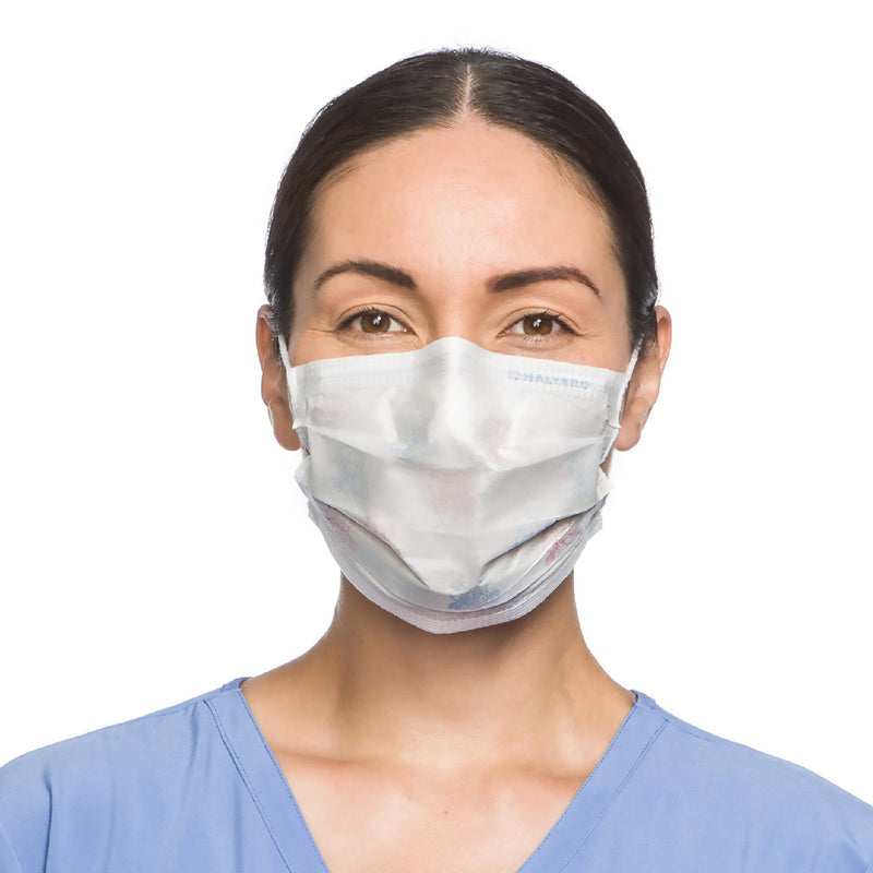 Halyard Procedure Mask, Pleated, One Size Fits Most, Yellow, Non-Sterile, 1 Box of 50 (Masks) - Img 1