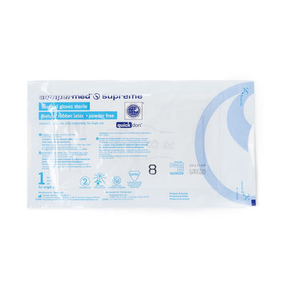 Sempermed® Supreme Latex Surgical Glove, Size 8, Ivory, 1 Box of 50 () - Img 3