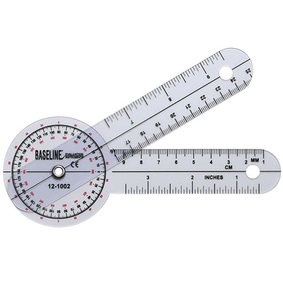 Baseline® 360° Head Plastic Goniometer, 6 Inch Arms, 1 Each (Assessment Tools) - Img 1