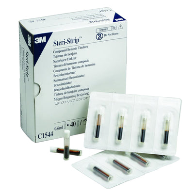 3M Steri-Strip Compound Benzoin Tincture, 1 Box of 40 (Over the Counter) - Img 1