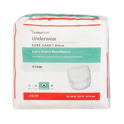 Sure Care™ Ultra Extra Heavy Absorbent Underwear, Extra Large, 1 Case of 56 () - Img 1