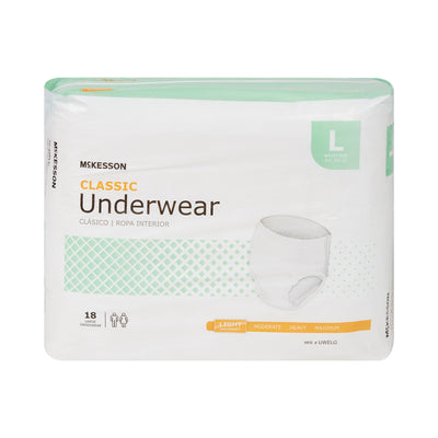 McKesson Classic Light Absorbent Underwear, Large, 1 Bag () - Img 6