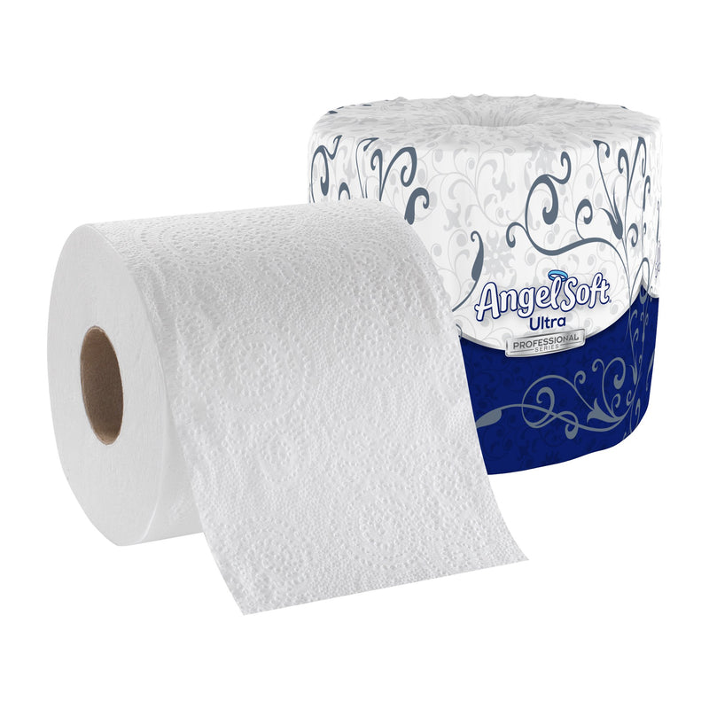 Angel Soft® Ultra Professional Series Toilet Paper, Soft, Absorbent, 2-Ply, White, 450 Sheets, 1 Roll (Toilet Tissues) - Img 1