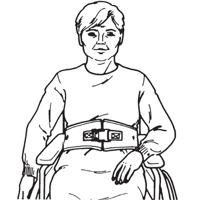 SkiL-Care™ Chair Waist Belt Restraint, 5 x 26 x 42 in., Blue, 1 Each (Restraints) - Img 3