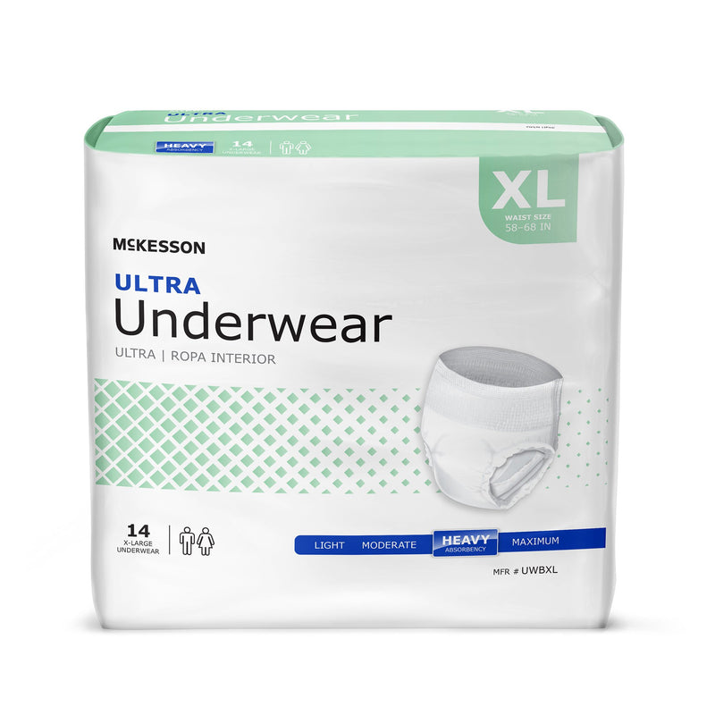 McKesson Ultra Heavy Absorbent Underwear, X-Large, 1 Bag () - Img 1